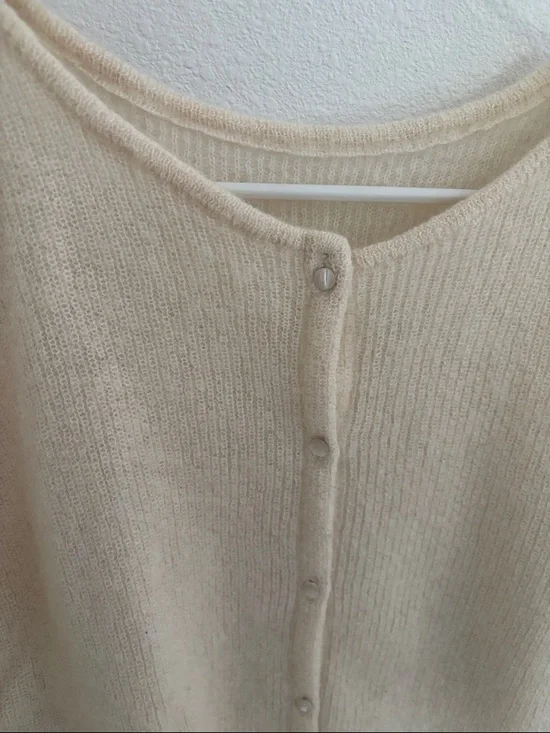 Sezane gaspard gilet in ecru - Picture 5 of 8